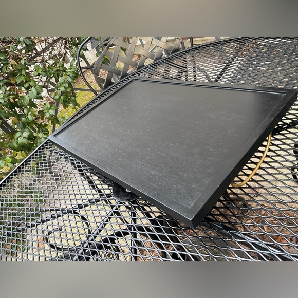 Gorgeous Handmade Original Colorfully Painted Wooden Brass Handle Serving Tray! - Picture 11 of 15